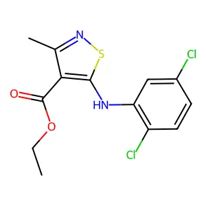Ethyl 5-(2,5-dichloroanilino)-3-methyl-4-isothiazolecarboxylate structure