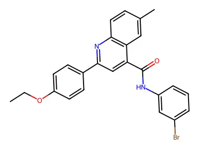 N-(3-bromophenyl)-2-(4-ethoxyphenyl)-6-methylquinoline-4-carboxamide structure