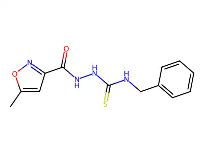 N-benzyl-2-[(5-methyl-3-isoxazolyl)carbonyl]hydrazinecarbothioamide structure
