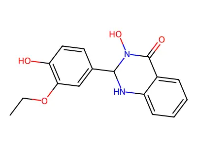 2-(3-Ethoxy-4-hydroxyphenyl)-3-hydroxy-1,2-dihydroquinazolin-4-one structure