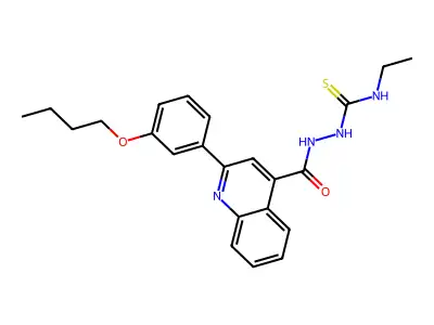 1-[[2-(3-Butoxyphenyl)quinoline-4-carbonyl]amino]-3-ethylthiourea structure