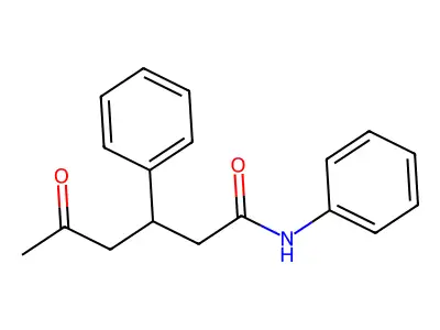 5-oxo-N,3-diphenylhexanamide structure
