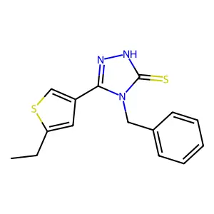4-benzyl-3-(5-ethylthiophen-3-yl)-1H-1,2,4-triazole-5-thione structure