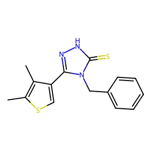 4-benzyl-3-(4,5-dimethylthiophen-3-yl)-1H-1,2,4-triazole-5-thione structure