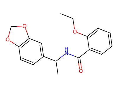 N-[1-(1,3-benzodioxol-5-yl)ethyl]-2-ethoxybenzamide structure