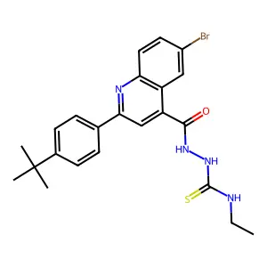 1-[[6-Bromo-2-(4-tert-butylphenyl)quinoline-4-carbonyl]amino]-3-ethylthiourea structure