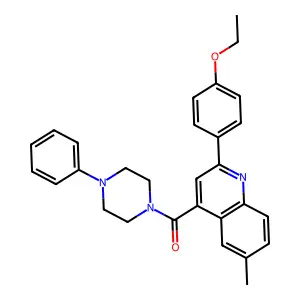 [2-(4-Ethoxyphenyl)-6-methylquinolin-4-yl]-(4-phenylpiperazin-1-yl)methanone structure