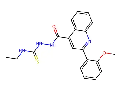 1-Ethyl-3-[[2-(2-methoxyphenyl)quinoline-4-carbonyl]amino]thiourea structure