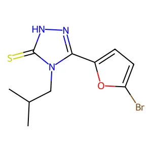 5-(5-bromo-2-furyl)-4-isobutyl-4H-1,2,4-triazol-3-yl hydrosulfide structure