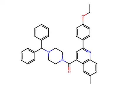 (4-Benzhydrylpiperazin-1-yl)-[2-(4-ethoxyphenyl)-6-methylquinolin-4-yl]methanone structure