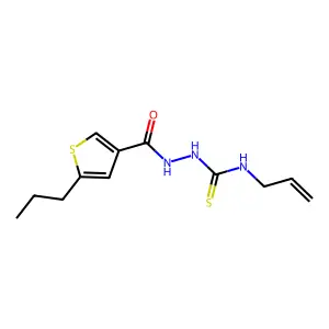 1-Prop-2-enyl-3-[(5-propylthiophene-3-carbonyl)amino]thiourea structure