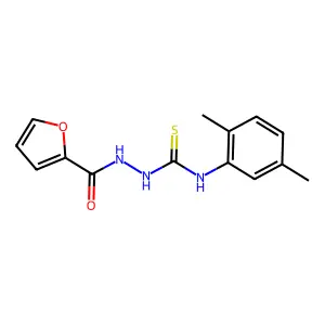 N-(2,5-dimethylphenyl)-2-(2-furoyl)hydrazinecarbothioamide structure