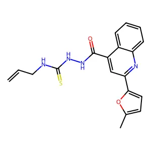 1-[[2-(5-Methylfuran-2-yl)quinoline-4-carbonyl]amino]-3-prop-2-enylthiourea structure