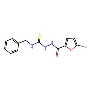 1-Benzyl-3-[(5-bromofuran-2-carbonyl)amino]thiourea structure