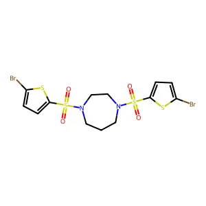 1,4-Bis[(5-bromothiophen-2-yl)sulfonyl]-1,4-diazepane structure