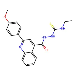 1-Ethyl-3-[[2-(4-methoxyphenyl)quinoline-4-carbonyl]amino]thiourea structure