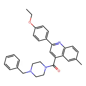 (4-Benzylpiperazin-1-yl)-[2-(4-ethoxyphenyl)-6-methylquinolin-4-yl]methanone structure