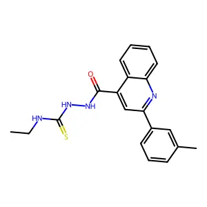 1-Ethyl-3-[[2-(3-methylphenyl)quinoline-4-carbonyl]amino]thiourea structure