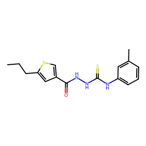 1-(3-Methylphenyl)-3-[[oxo-(5-propyl-3-thiophenyl)methyl]amino]thiourea structure