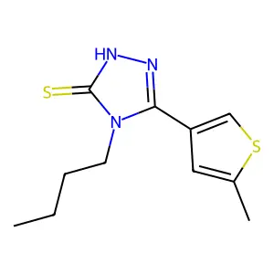 4-butyl-3-(5-methylthiophen-3-yl)-1H-1,2,4-triazole-5-thione structure