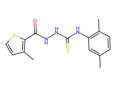 1-(2,5-Dimethylphenyl)-3-[(3-methylthiophene-2-carbonyl)amino]thiourea structure