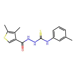 1-[(4,5-Dimethylthiophene-3-carbonyl)amino]-3-(3-methylphenyl)thiourea structure