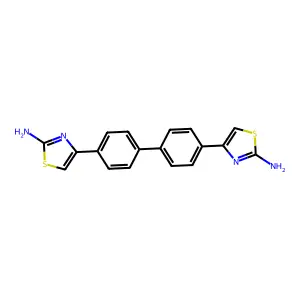 4,4'-([1,1'-Biphenyl]-4,4'-diyl)bis(thiazol-2-amine) structure