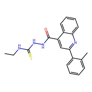 1-Ethyl-3-[[2-(2-methylphenyl)quinoline-4-carbonyl]amino]thiourea structure