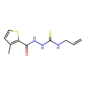 1-[(3-Methylthiophene-2-carbonyl)amino]-3-prop-2-enylthiourea structure