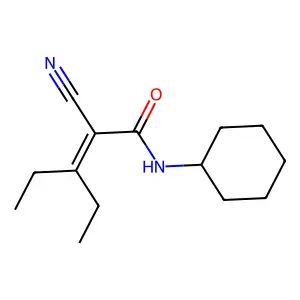 2-氰基-N-环己基-3-乙基-2-penten酰胺 structure