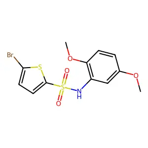 5-bromo-N-(2,5-dimethoxyphenyl)thiophene-2-sulfonamide structure
