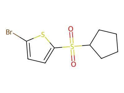 2-Bromo-5-(cyclopentylsulfonyl)thiophene structure