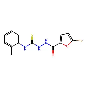 1-[(5-Bromofuran-2-carbonyl)amino]-3-(2-methylphenyl)thiourea structure