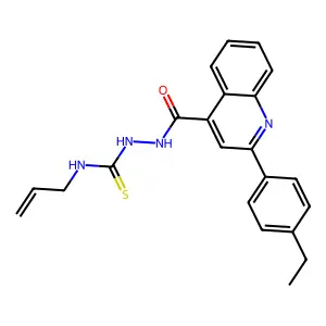 1-[[2-(4-Ethylphenyl)quinoline-4-carbonyl]amino]-3-prop-2-enylthiourea structure
