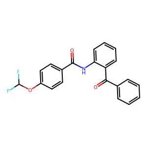 N-(2-benzoylphenyl)-4-(difluoromethoxy)benzamide structure