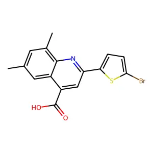 2-(5-Bromothiophen-2-yl)-6,8-dimethylquinoline-4-carboxylic acid structure