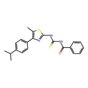 N-benzoyl-N'-[4-(4-isopropylphenyl)-5-methyl-1,3-thiazol-2-yl]thiourea structure
