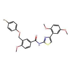 3-[(4-bromophenoxy)methyl]-N-[4-(2,5-dimethoxyphenyl)-1,3-thiazol-2-yl]-4-methoxybenzamide structure