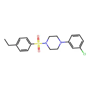 1-(3-Chlorophenyl)-4-[(4-ethylphenyl)sulfonyl]piperazine structure