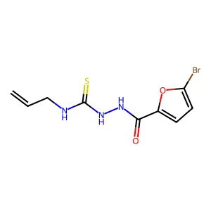 N-allyl-2-(5-bromo-2-furoyl)hydrazinecarbothioamide structure