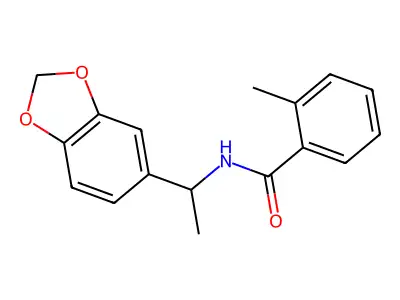 N-[1-(1,3-benzodioxol-5-yl)ethyl]-2-methylbenzamide structure