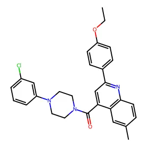 [4-(3-chlorophenyl)piperazin-1-yl]-[2-(4-ethoxyphenyl)-6-methylquinolin-4-yl]methanone structure