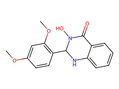 2-(2,4-Dimethoxyphenyl)-3-hydroxy-1,2-dihydroquinazolin-4-one structure