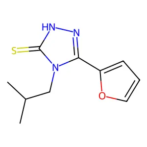 5-(furan-2-yl)-4-(2-methylpropyl)-4H-1,2,4-triazole-3-thiol structure