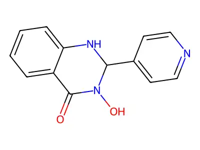 2,3-Dihydro-3-hydroxy-2-(4-pyridinyl)-4(1H)-quinazolinone structure