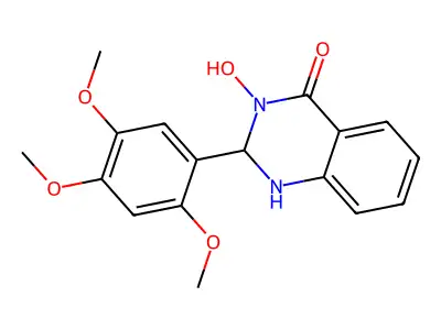 3-Hydroxy-2-(2,4,5-trimethoxyphenyl)-1,2-dihydroquinazolin-4-one structure