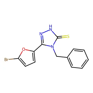 4-benzyl-5-(5-bromofuran-2-yl)-4H-1,2,4-triazole-3-thiol structure