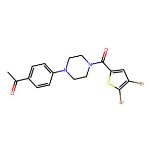 1-[4-[4-[(4,5-Dibromo-2-thienyl)carbonyl]-1-piperazinyl]phenyl]ethanone structure