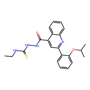1-Ethyl-3-[[2-(2-propan-2-yloxyphenyl)quinoline-4-carbonyl]amino]thiourea structure