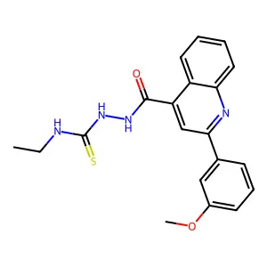 1-Ethyl-3-[[2-(3-methoxyphenyl)quinoline-4-carbonyl]amino]thiourea structure